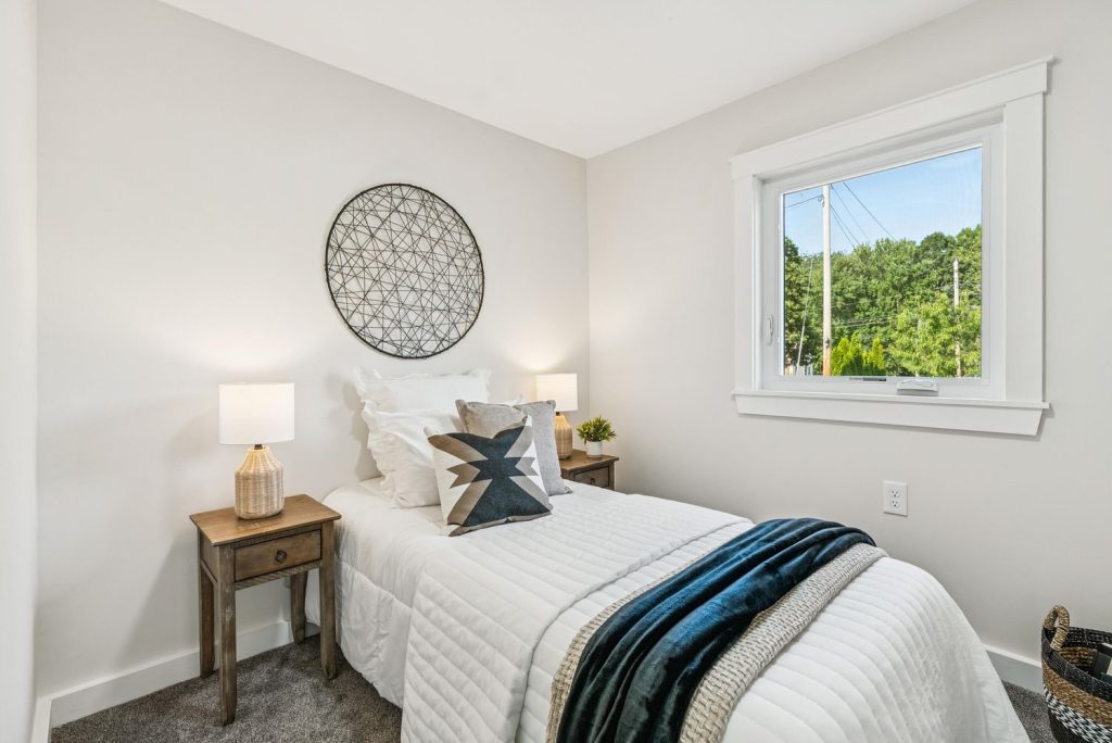 Staged children's bedroom